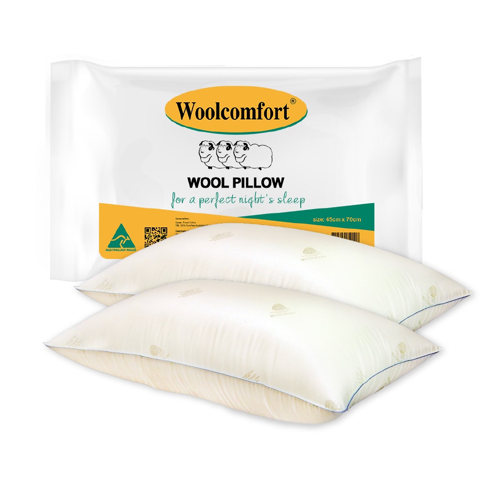 NNEDSZ Natural Health Wool Pillow Twin Pack