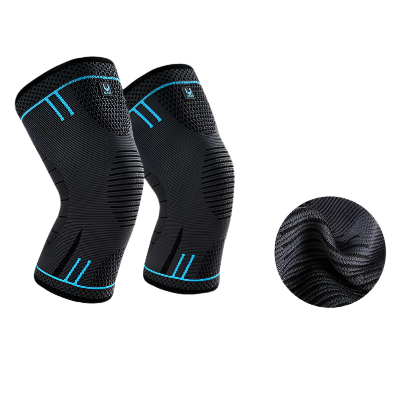 NNEOBA 2pcs Compression Knee Support Sleeve Elastic & Breathable Knee Brace XL