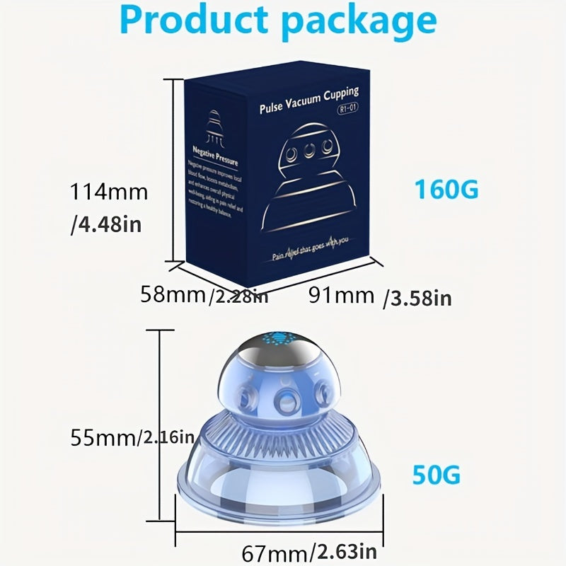 Pulse Vacuum Cupping & Intelligent Massage Device - Blue