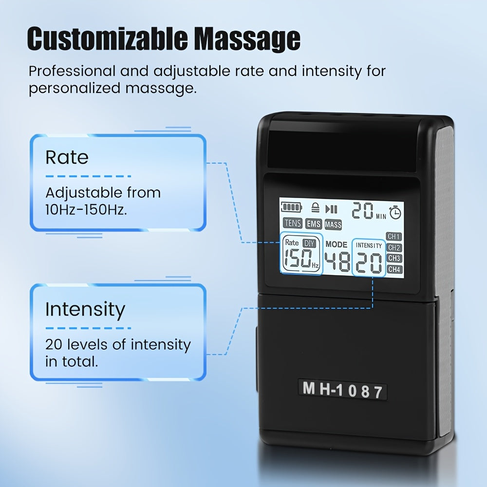 NNETM Digital 4-Channel TENS EMS Muscle Stimulator