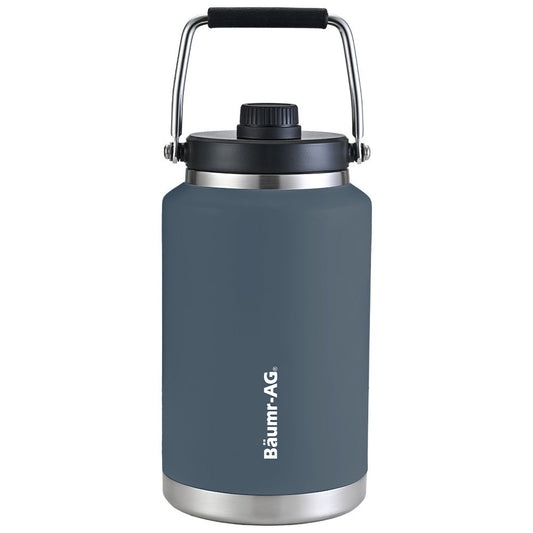 NNEMB 3.8L Double Wall Insulated Stainless Steel Water Bottle, Drink Jug with Handle, Blue