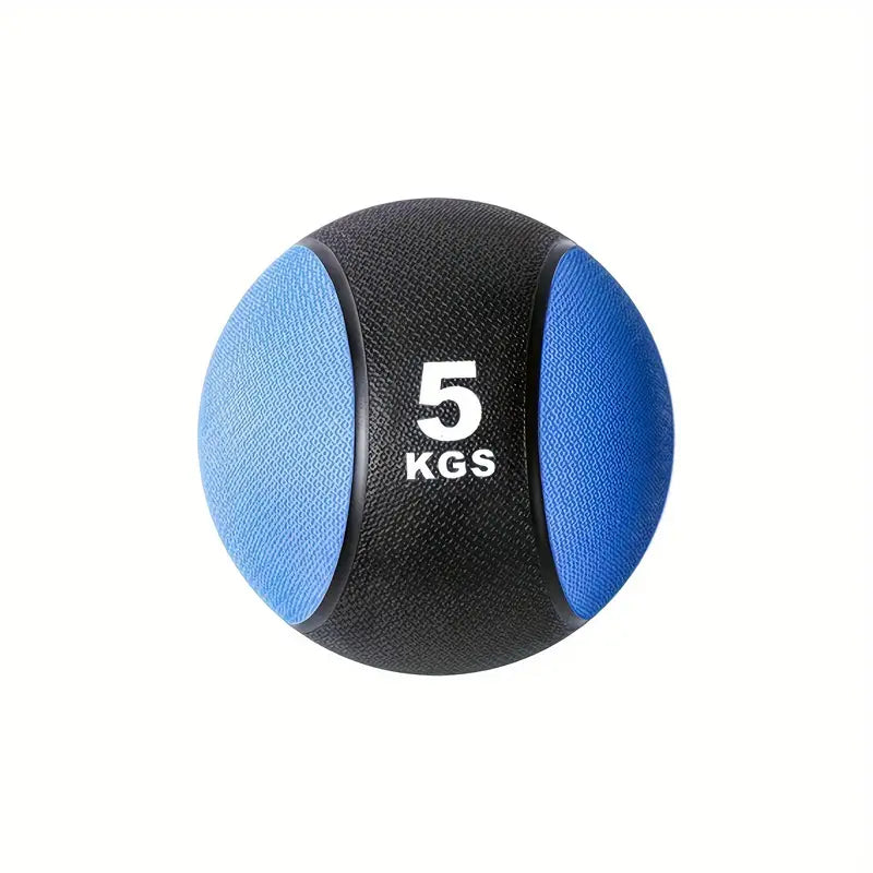NNETM 1pc 5kg Solid Rubber Medicine Ball - Gravity Ball for Fitness